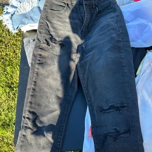 American eagle distressed black jeans